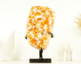 Gorgeous High-Grade Golden Yellow Citrine Cluster with Flower Like Formation - 11.0 In - 10.9 Lb