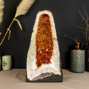Citrine Crystal Geode, AA Grade, Deep Orange Citrine Cathedral, Large & Ethically Sourced - 55 lb