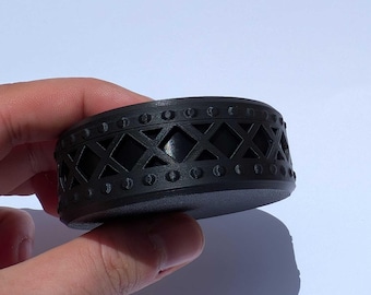 3D Printed Medieval Snus Can: Black Onyx Nicotine Pouch Storage