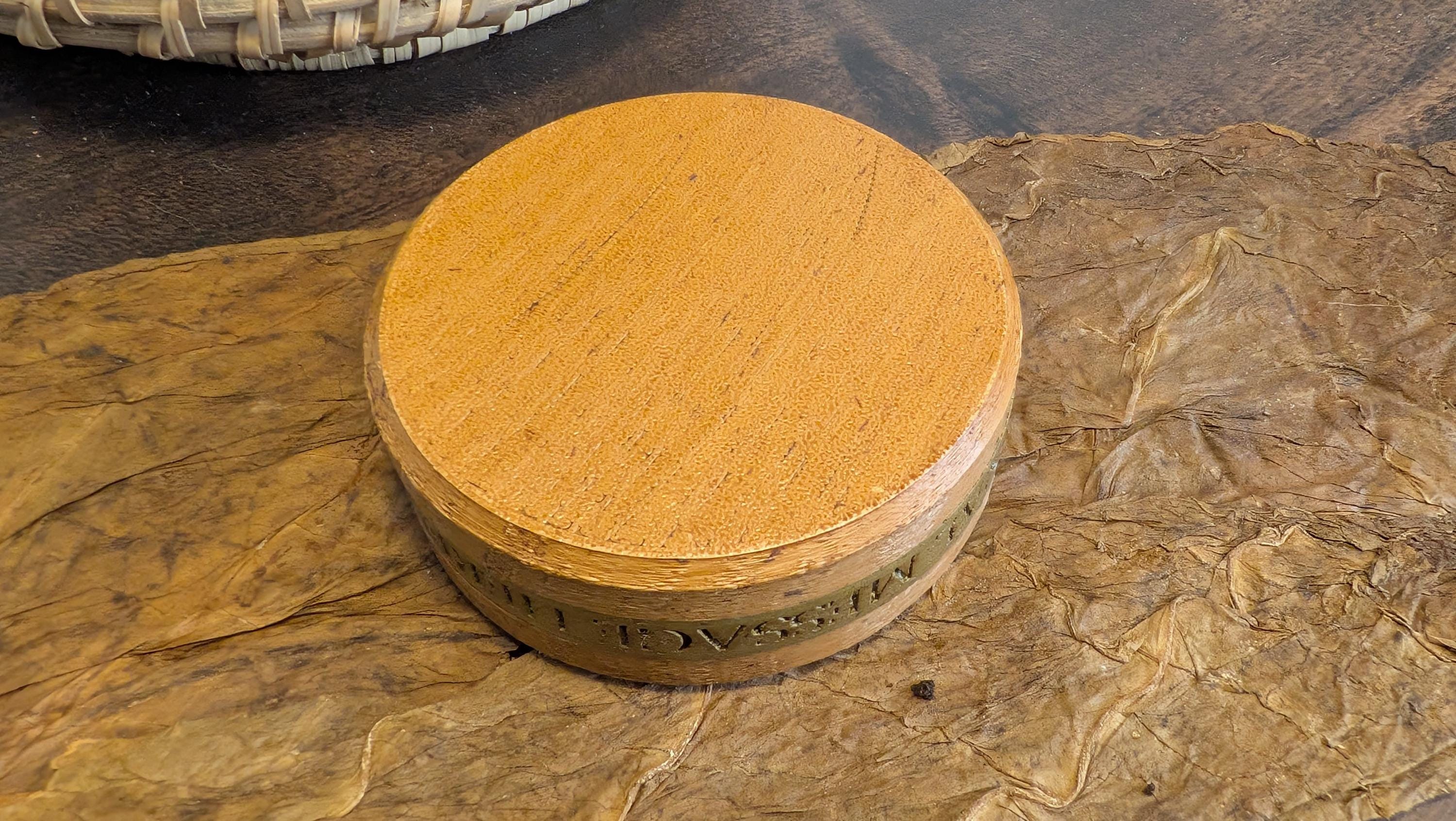 Customizable Brass / Simulated Woodgrain Snus & Nicotine Pouch Storage ...
