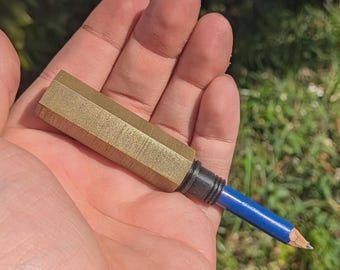 Customizable Brass/Steel Bullet Pencil - Preserve Your Pencil and Extend it's Life in Style!