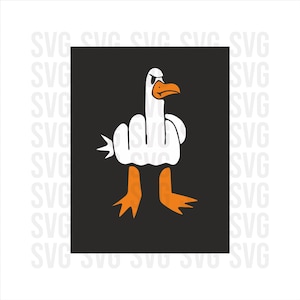 Mittelfinger Ente, lustige Ente, lustiges Shirt, Humor, png für Cricut, satt, svg