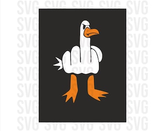 Mittelfinger Ente, lustige Ente, lustiges Shirt, Humor, png für Cricut, satt, svg