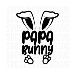 Papa Bunny Svg, Bunny Svg, Easter svg, Easter Bunny Svg, Png, Dxf