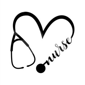Krankenschwester Herz SVG, Krankenschwester Stethescope Svg Dateien für Cricut, Iron On, Digital Download, Krankenschwester 2020, Sofortiger Download