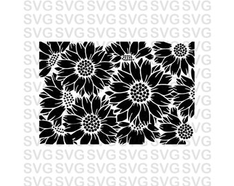 Sonnenblume SVG, Sonnenblumenmuster SVG, Autoaufkleber, Blumen, png, SVG-Datei für Cicuit, hohe Auflösung