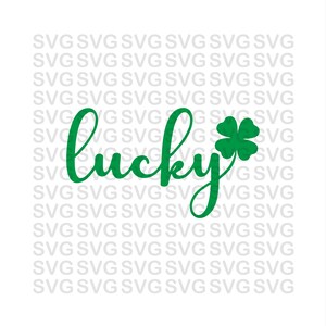 Suerte SVG, PNG, Día de San Patricio Svg, Guión de la suerte Svg, St Pattys Vibes Svg para Cricut, Retro Día de San Patricio Png, Irlandés Svg