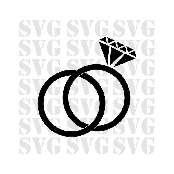 Rings Svg, Wedding Rings svg, His and Hers Svg, Gift for her, Wedding svg, Png, Diamond Svg, Sublimation,  Wedding season, Double Ring