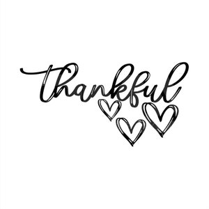 Dankbare SVG Datei, Süße Dankbare Shirt Svg, Herzen Svg, Cut File für Cricut oder Silhouette, Benutzerdefinierte Datei für Thanksfiving, Dxf, Png, Eps