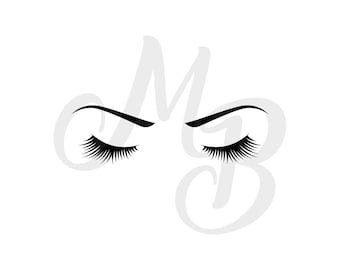 Eyelashes SVG Cut File, PNG, DXF File, Custom Eyelashes Svg, Beautiful Eyelashes Svg, Women Eyelashes for Custom Designs, Girl Power, Cute