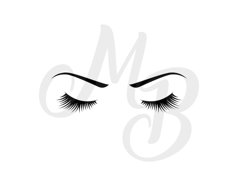 Eyelashes SVG Cut File PNG DXF File Custom Eyelashes Svg Etsy