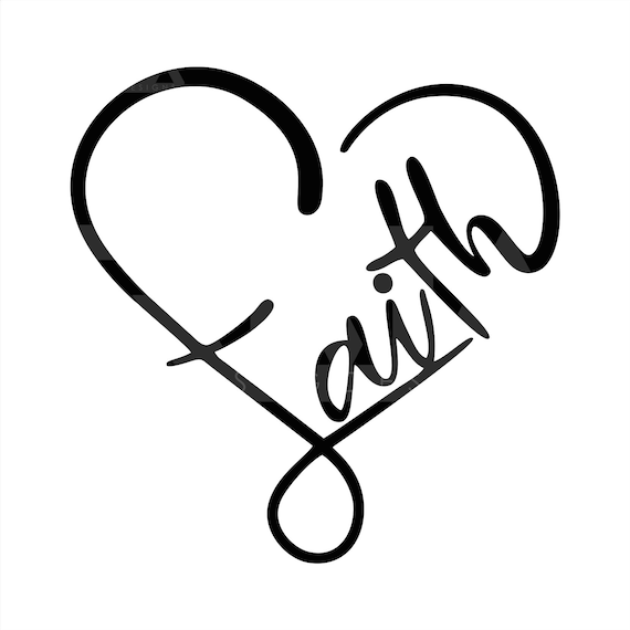 Faith Heart SVG Faith Svg Jesus SVG Religious Svg Faith Etsy