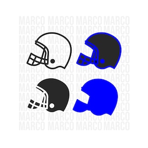 Voetbalhelm Instant Download SVG, Een of twee kleuren voetbalhelm Svg, PNG dxf digitale download