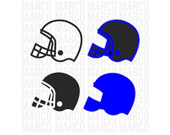 Football Helmet Instant Download SVG, One or Two Color Football Helmet Svg, PNG dxf descarga digital