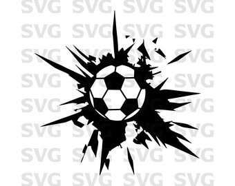 Fußball Shatter SVG, Futbol svg, Glass Shatter svg, png, Sublimation, digitaler Download, svg für Cricut