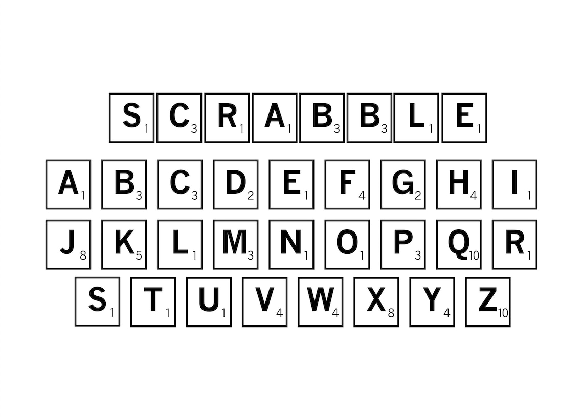 SCRABBLE TILES SVG Files Scrabble Tiles Svg Files for Cricut Etsy