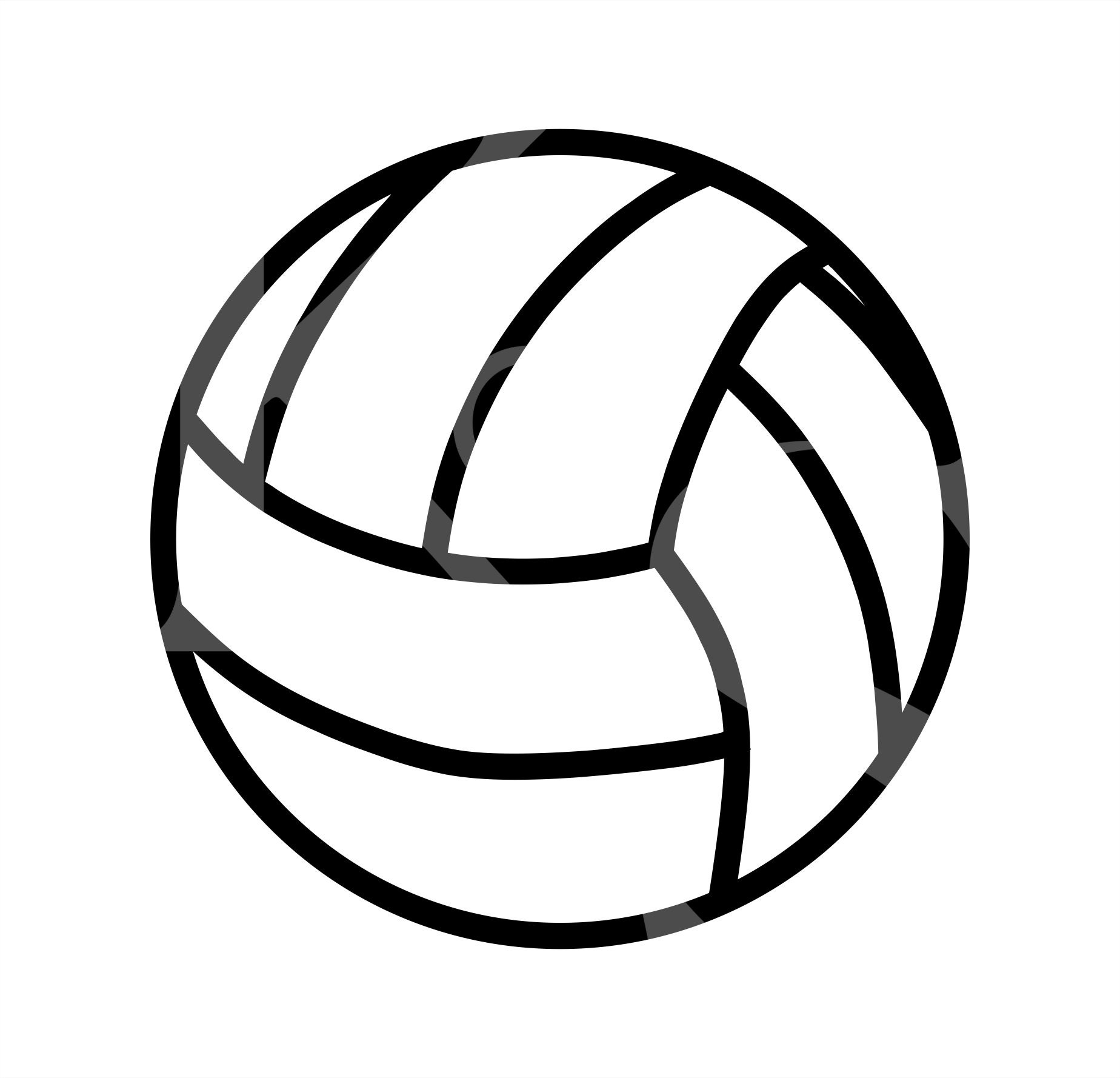 Volleyball SVG, Sports Clipart, Volleyball Cut File, Dxf, Png, Custom  Volleyball, Volleyball 2 Color Svg - Etsy Israel