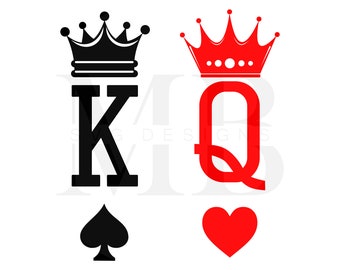 King and queen SVG, Couple SVG for shirts, Husband and Wife SVG, Married svg, Queen with crowns