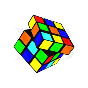 Rubiks Cube SVG Datei, Rubiks Würfel Cricut SVG, Bügelbild, Digitaler Download, Druckdatei, Rubiks Cube SVG Datei