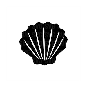 Seashell Svg, Seashell Silhouette Svg, Seashell Cricut File Svg, Ocean Svg, Cute Seashell, Png, Dxf, Digital Download File