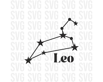 Leo Zodiac Sign Svg, Leo Svg, Poster Making Svg, July Svg, Star Zodiac Sign Svg, Digital Download file svg, Leo Season svg, Png, Dxf
