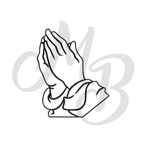 Praying Hands Outline SVG, Faith Svg, Jesus Svg, Religious Svg, Jesus SVG, Love Svg, Praying Hands Svg, Pray Svg,