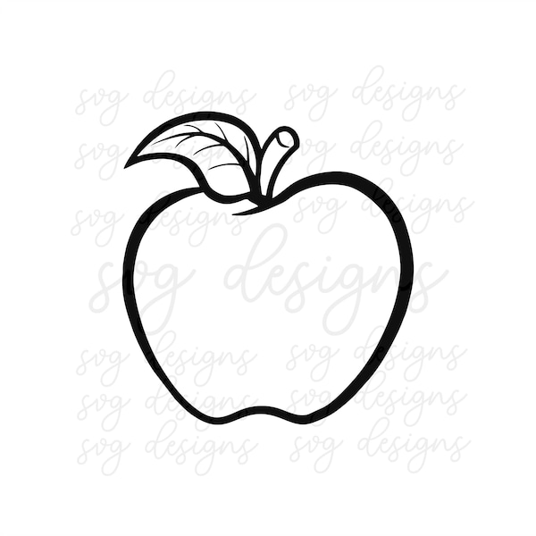 Apple SVG, Teacher Appreciation SVG, School SVG, Cricut File, Silhouette Cut Files, Cut File, Back to School, Clipart T-shirt Mug Bag Print