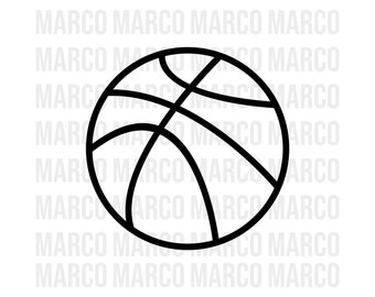 OneColor Basketball SVG, Basketball Outline, Custom Basketball SVG, Basketball PNG, Download File Basketball, Instant Download, Cricut