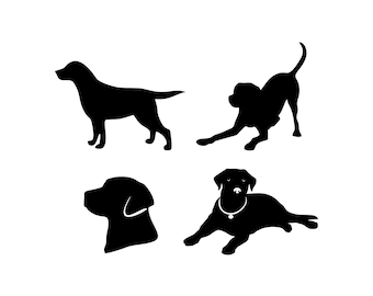 Black Lab Labrador SVG, Labrador Bundle SVG, Pet Dog cut vector svg png digital art Labrador Retriever Dog SVG, Puppy Lab svg