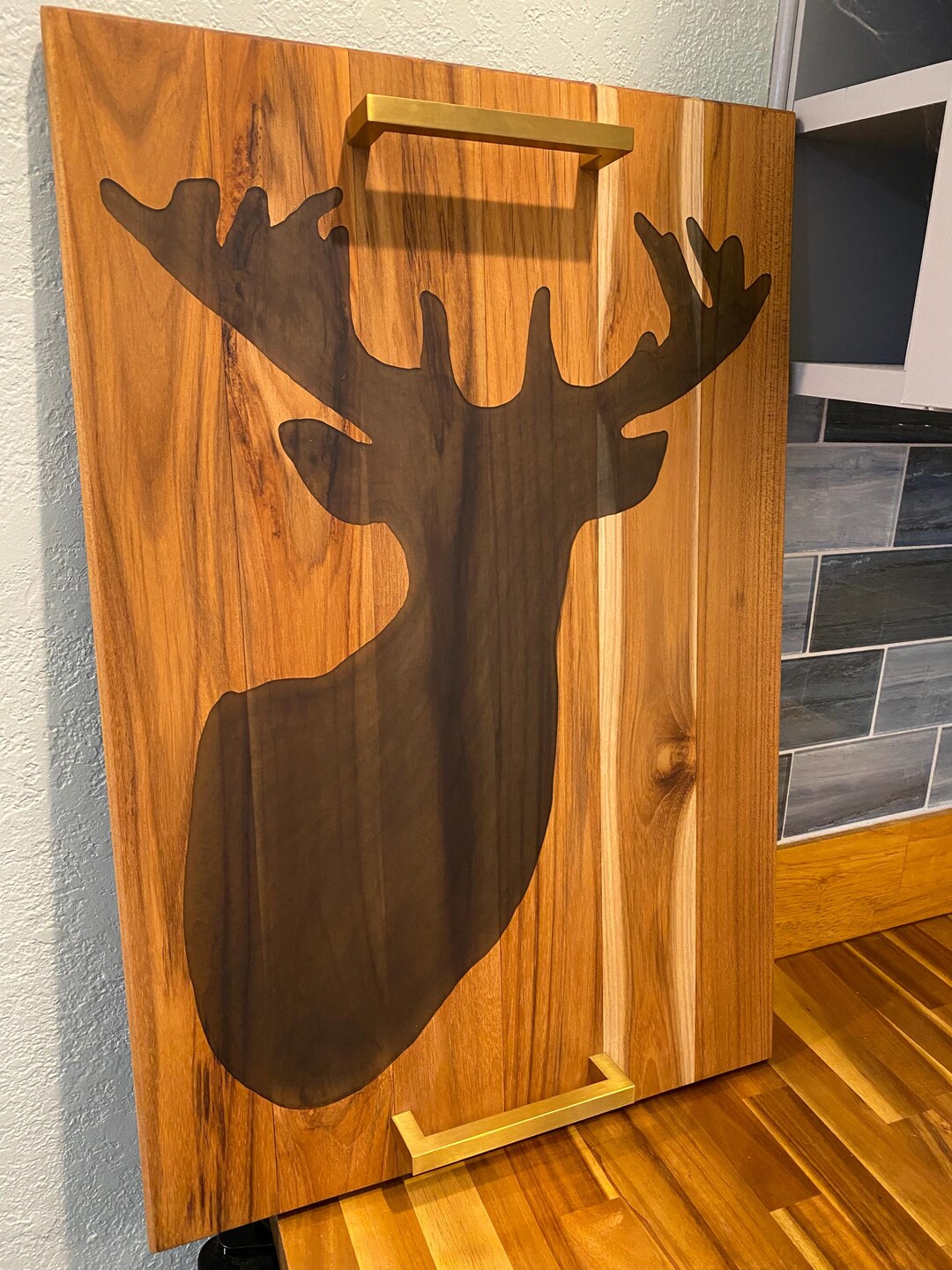 Deer Print Cutting Board Decor 7.75