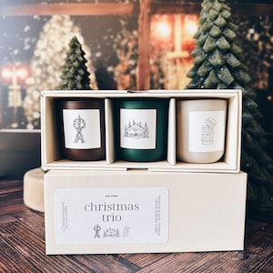 christmas trio gift set | soy wax candle