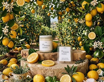 lemon tree | lemon, basil, rosemary, sage and mint | soy wax candle
