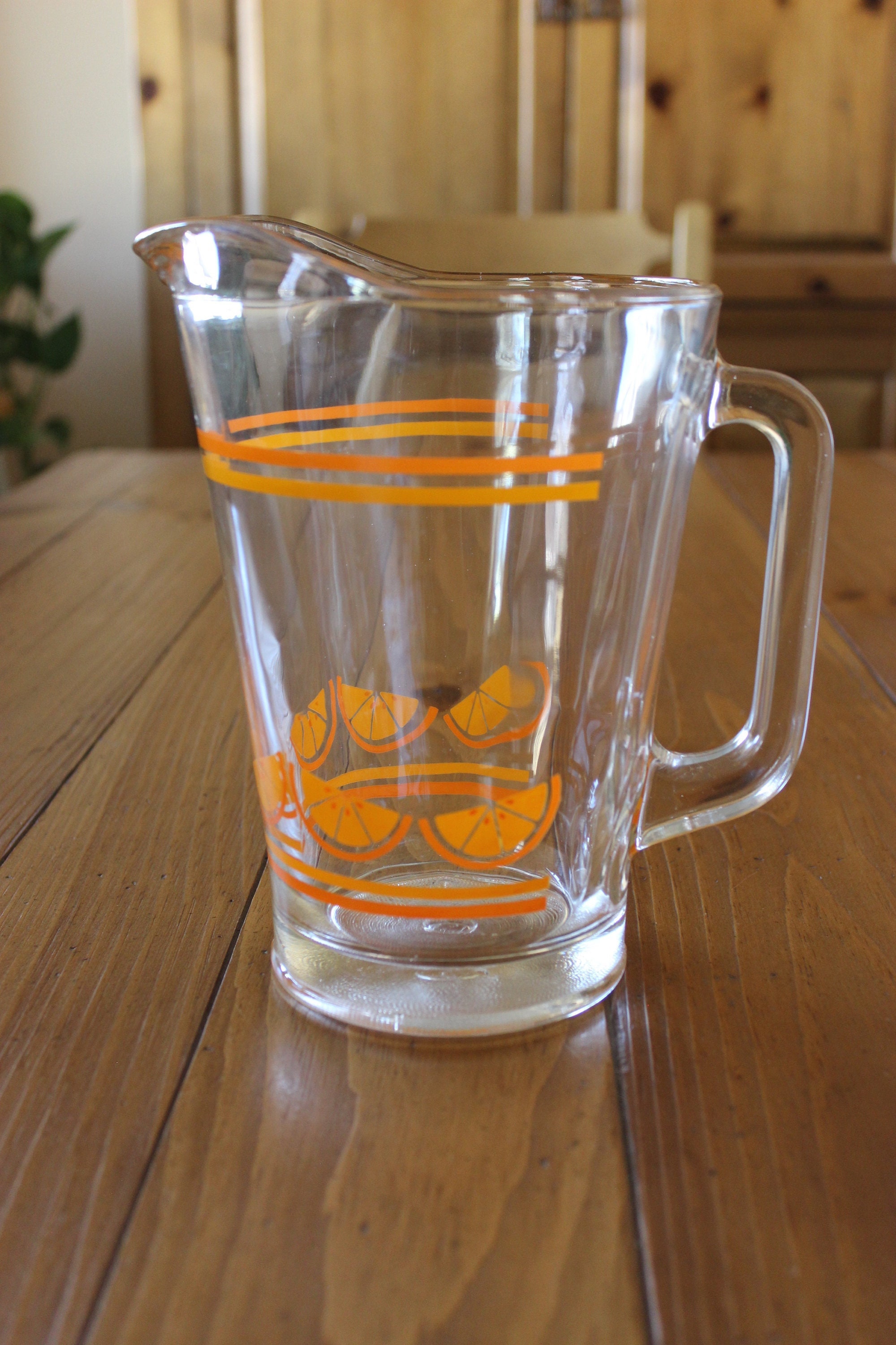 Graphic Orange Slice 32oz Juice Carafe/decanter With Bonus 