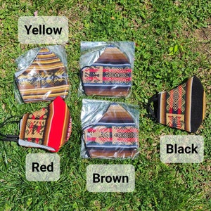 Bolivian Aguayo Face Mask, colorful Andean fabric thick fabric face mask, adult sizes