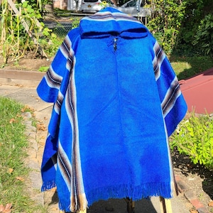 Bolivian Hooded Poncho, alpaca/llama wool, adult sizes only
