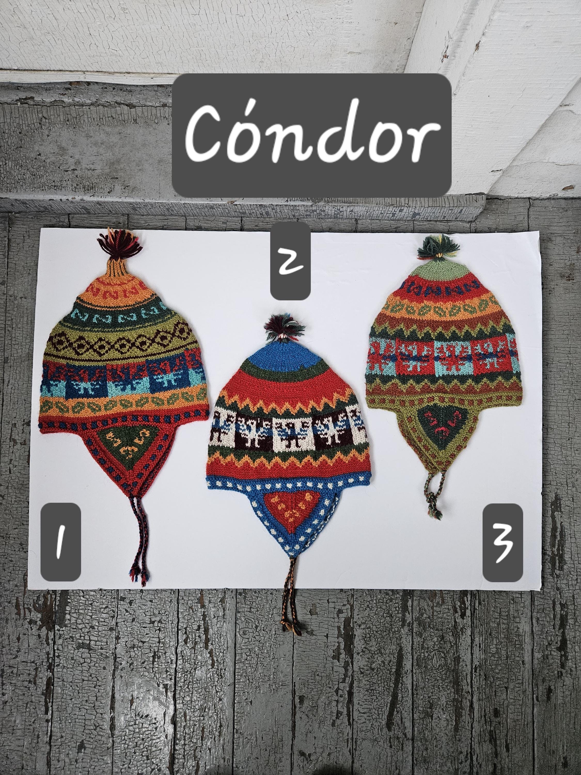 Cusco MachuPicchu beanie hat tassel handmade indigenous Chullo Q’ero pompons Peruvian Q main image 2