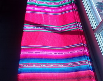 Bolivian Aguayo "Pacheco", thick woven textile intended for baby carrying, Indigenous art