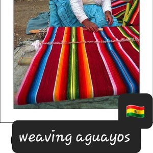 Bolivian Aguayo "Pacheco", thick woven textile intended for baby carrying, Indigenous art image 7