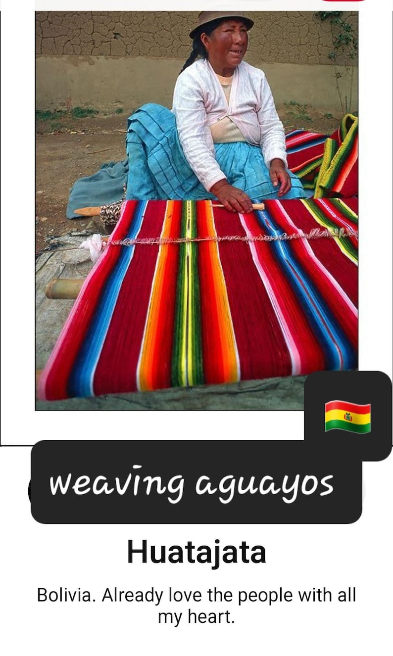 Bolivian Aguayo "Pacheco", thick woven textile intended for baby carrying, Indigenous art image 7