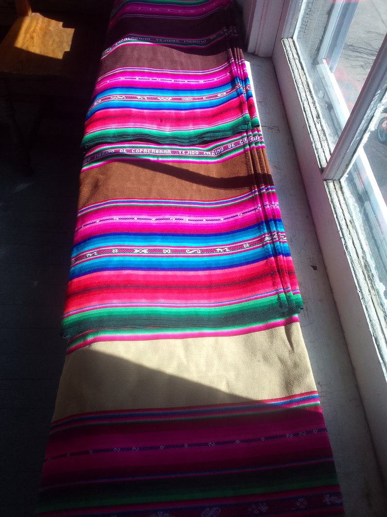 Bolivian Aguayo "Pacheco", thick woven textile intended for baby carrying, Indigenous art image 6