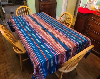 Bolivian Aguayo fabric, Indigenous art, large woven textile for blanket, table cloth or any use