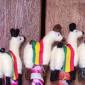 Llama Pens wrapped with Aguayo (Andean Fabric), handmade in Bolivia