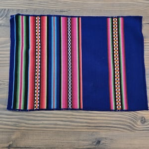 Authenitc Bolivian aguayo fabric Placemats, Indigenous woven textile, decor, small space altar cloth