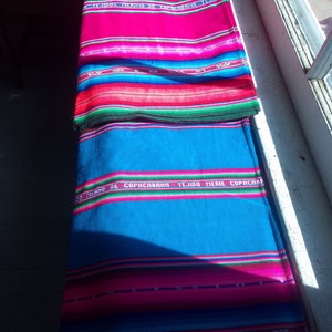 Bolivian Aguayo "Pacheco", thick woven textile intended for baby carrying, Indigenous art Fuschia