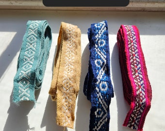Multicolored Despacho Ties/Andean Shaman's Tool/Woven Mesa Ties, UNFINISHED/FRAYED