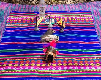 Andean Mountain Textile Peruvian Handwoven Aguayo Mesa Cloth