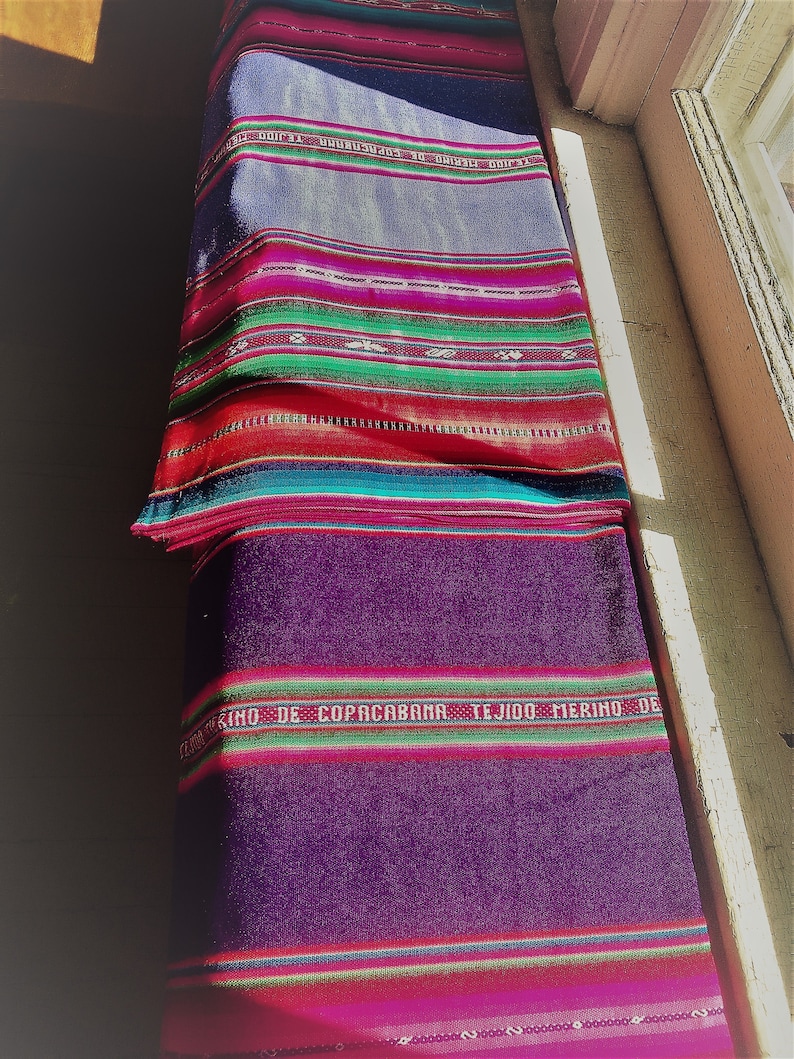 Bolivian Aguayo "Pacheco", thick woven textile intended for baby carrying, Indigenous art image 5