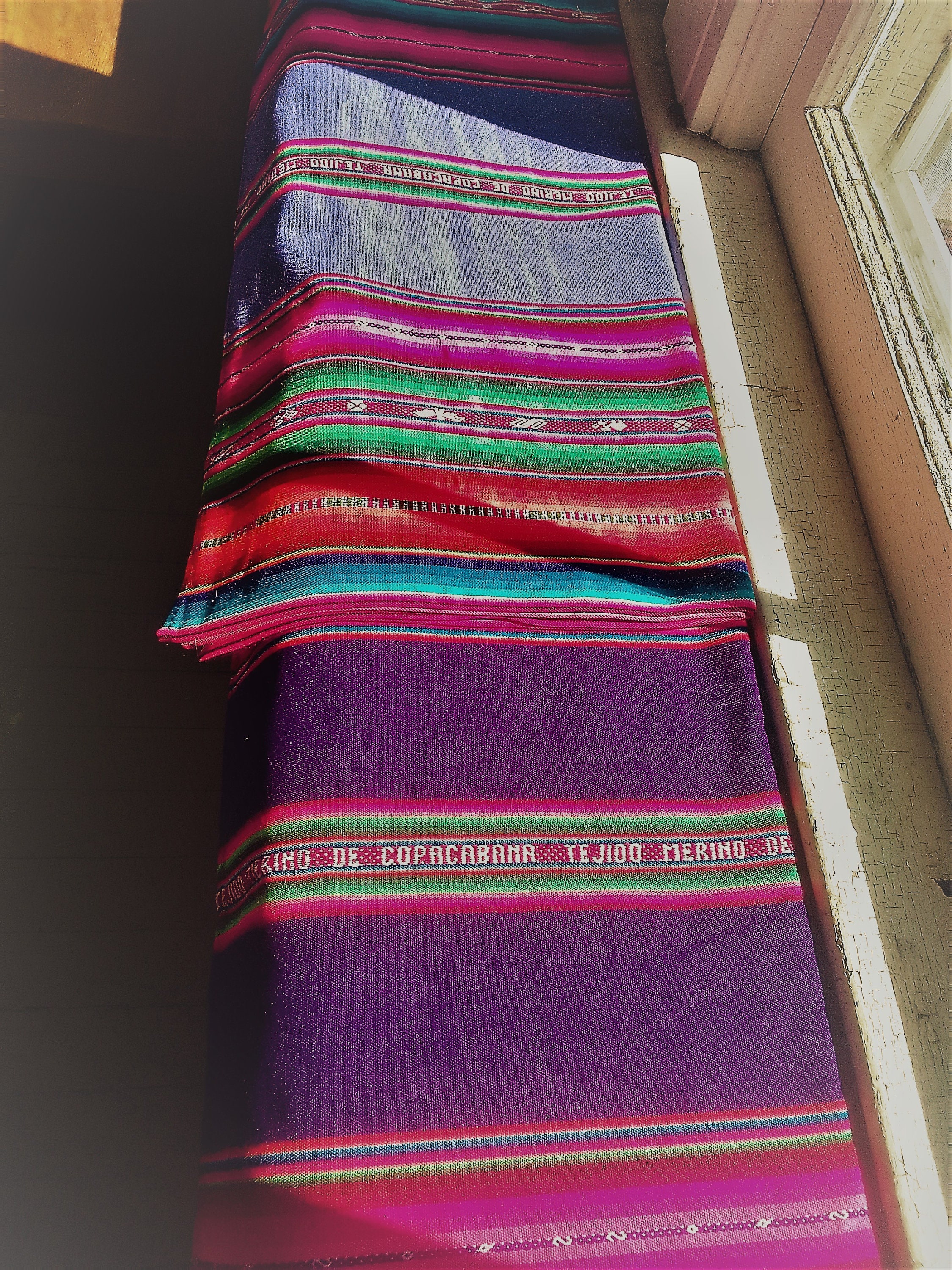 Portefeuille Ou Pochette Artisanale Amérindienne Warmi Aguayo - Violet Et Jaune, Fait Main, Qualité Supérieure