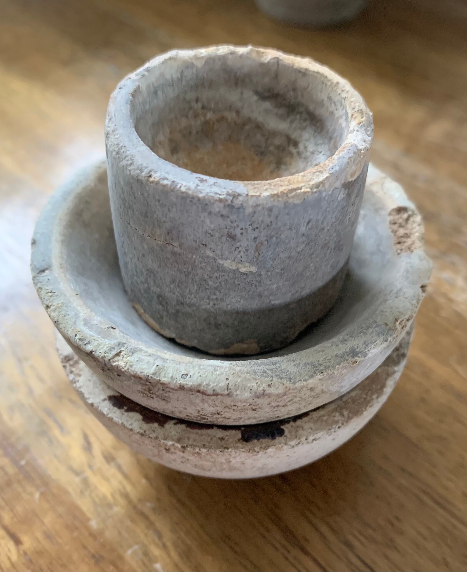 Three Small Antique Mining Crucibles found West Coast of Etsy