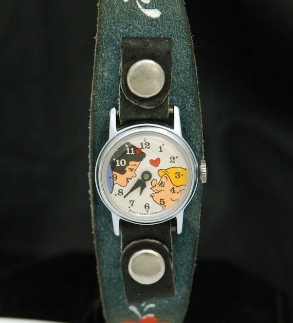 1960s SNOW WHITE Dopey Love Windup WATCH Us Time T